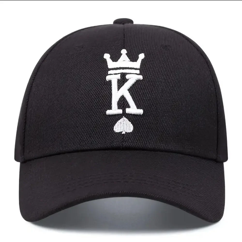 1pc Letter Crown Embroidery, Fashionable Men's Adjustable Button Sun Protection